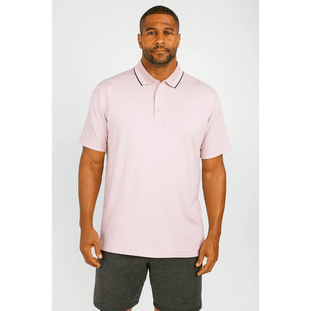 Walter Hagen Men's Performance 11 Champ Pink Short Sleeve Golf Polo S UPF 50+